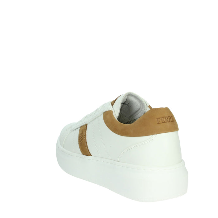 FERRE' Uomo Sneakers bassa FU-111 Bianco/Cuoio