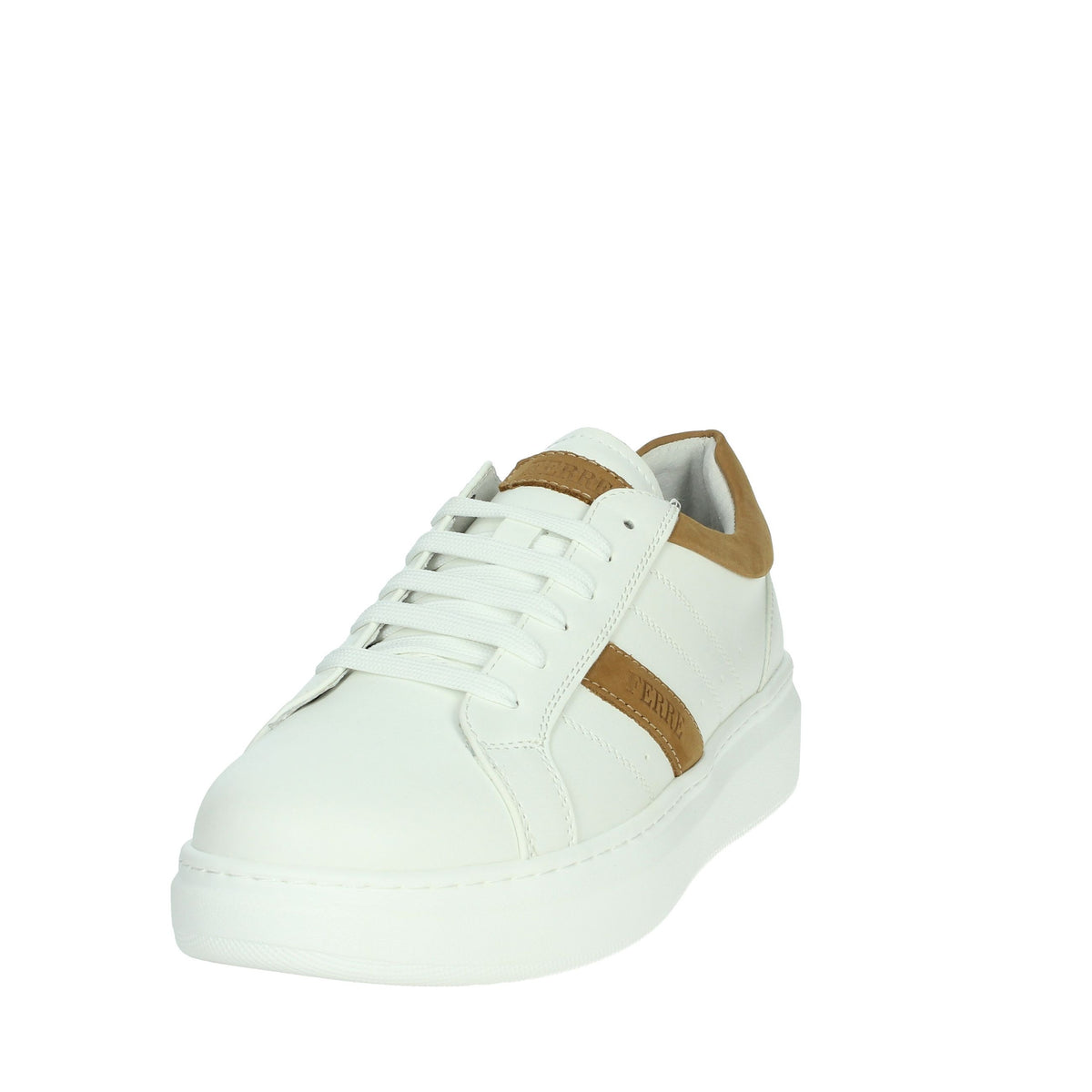 FERRE' Uomo Sneakers bassa FU-111 Bianco/Cuoio