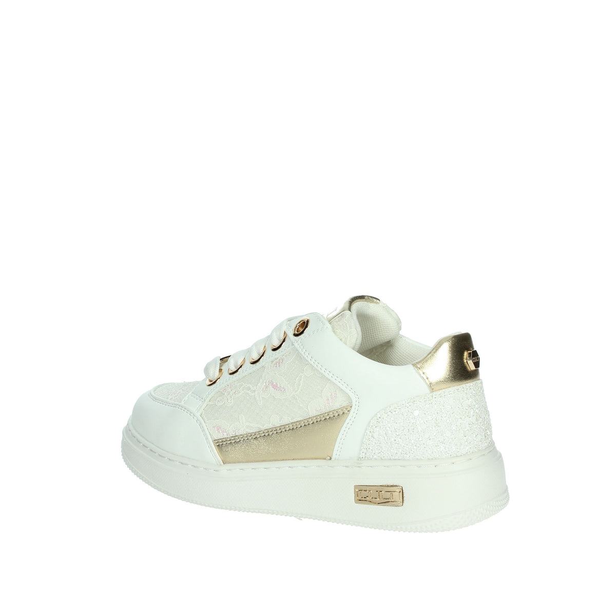 Cult Bambine e ragazze Sneakers bassa T-203 Bianco/Oro