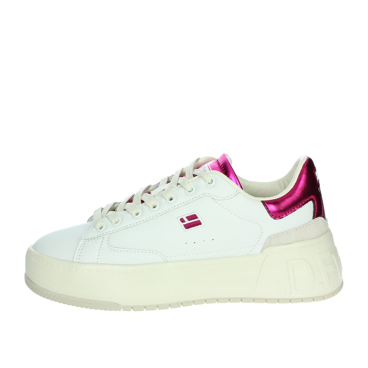 D.FRANKLIN Donna Sneakers bassa DFSH321094 Bianco/Fucsia