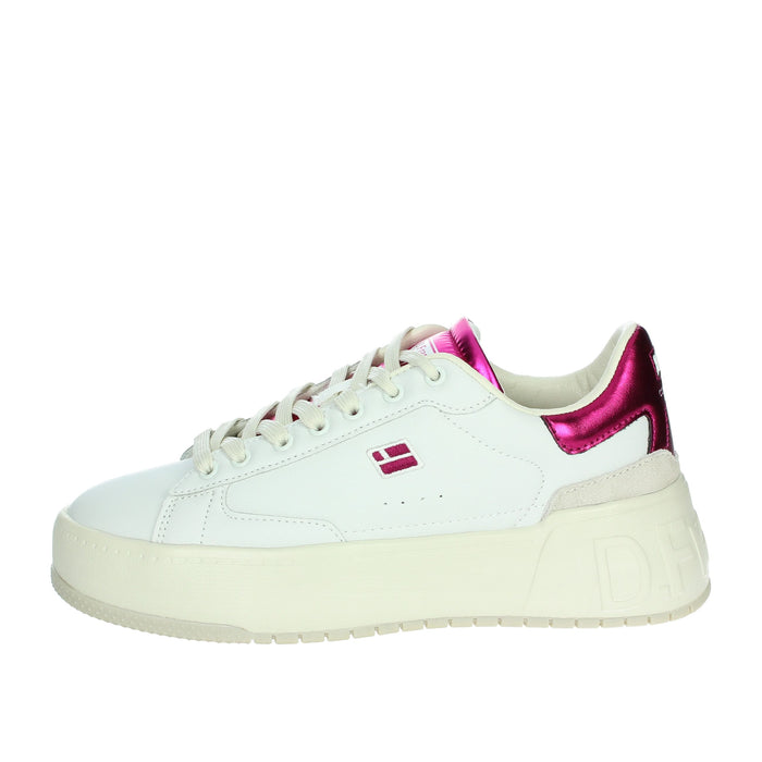 D.FRANKLIN Donna Sneakers bassa DFSH321094 Bianco/Fucsia