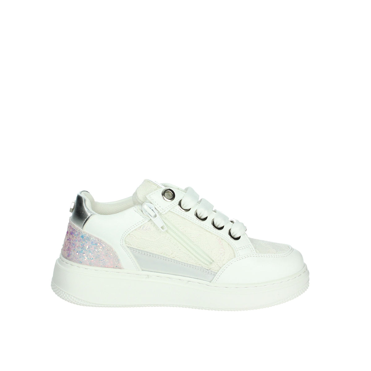 Cult Bambine e ragazze Sneakers bassa T-203 Bianco/Argento