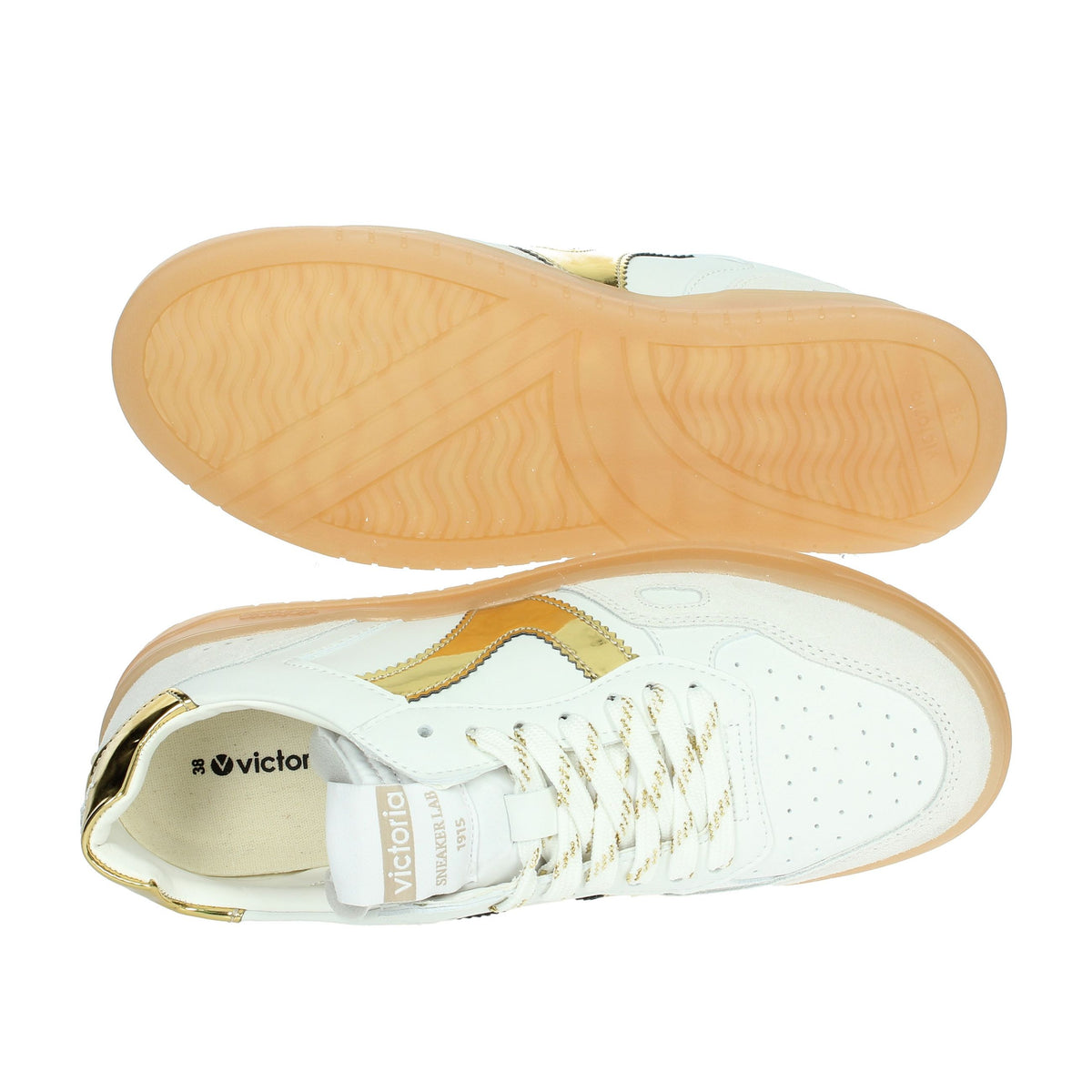 Victoria Donna Sneakers bassa 1257130 Bianco/Oro