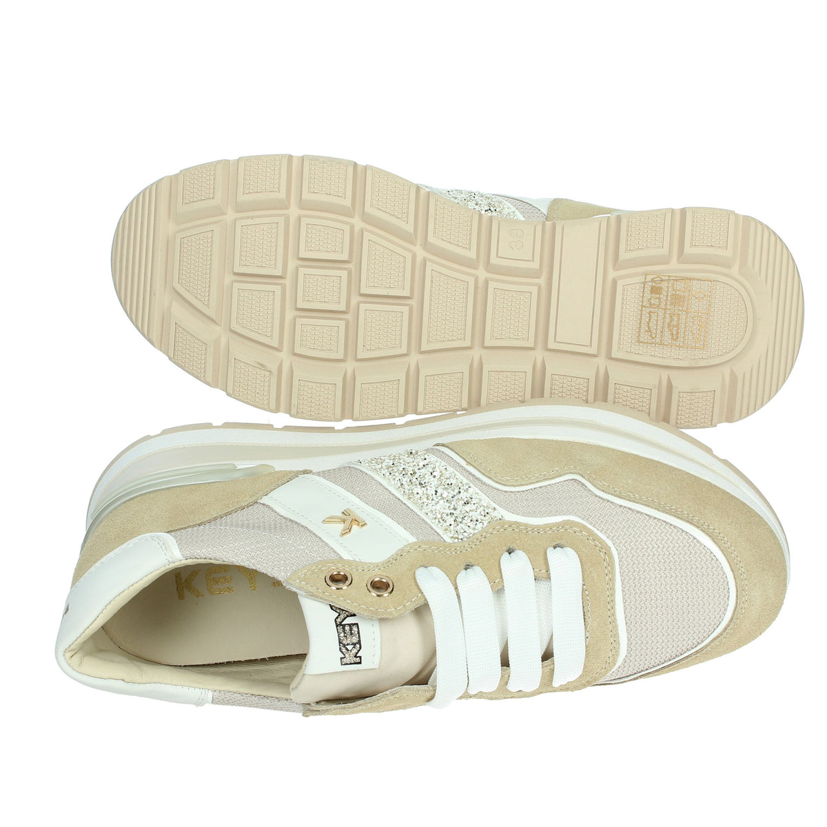 KEYS Donna Sneakers bassa K-10571 Beige
