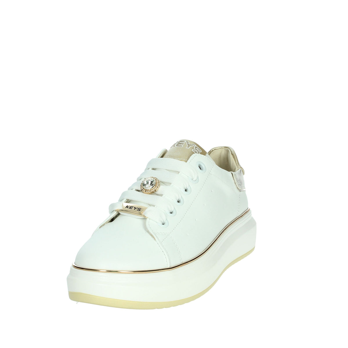 KEYS Donna Sneakers bassa K-10503 Bianco/Oro