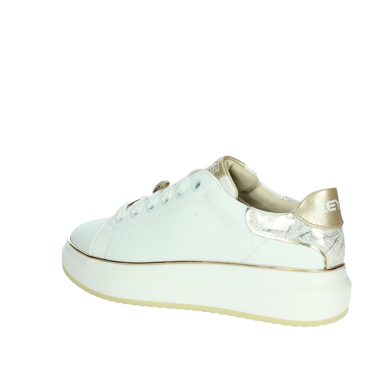 KEYS Donna Sneakers bassa K-10503 Bianco/Oro