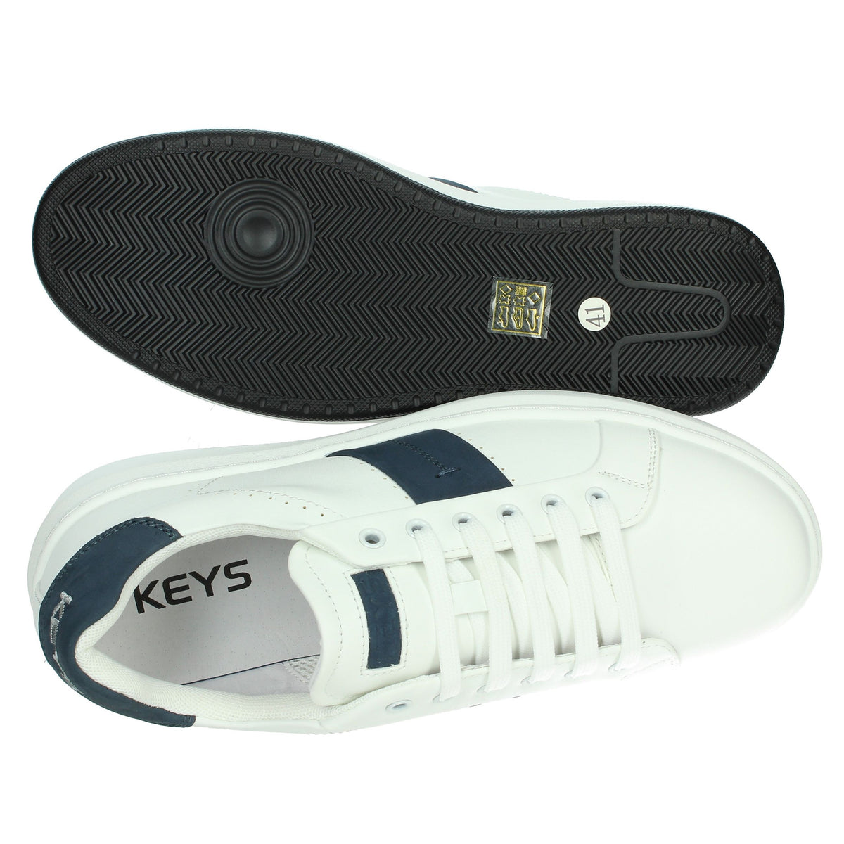 KEYS Uomo Sneakers bassa K-10670 Bianco/Blu