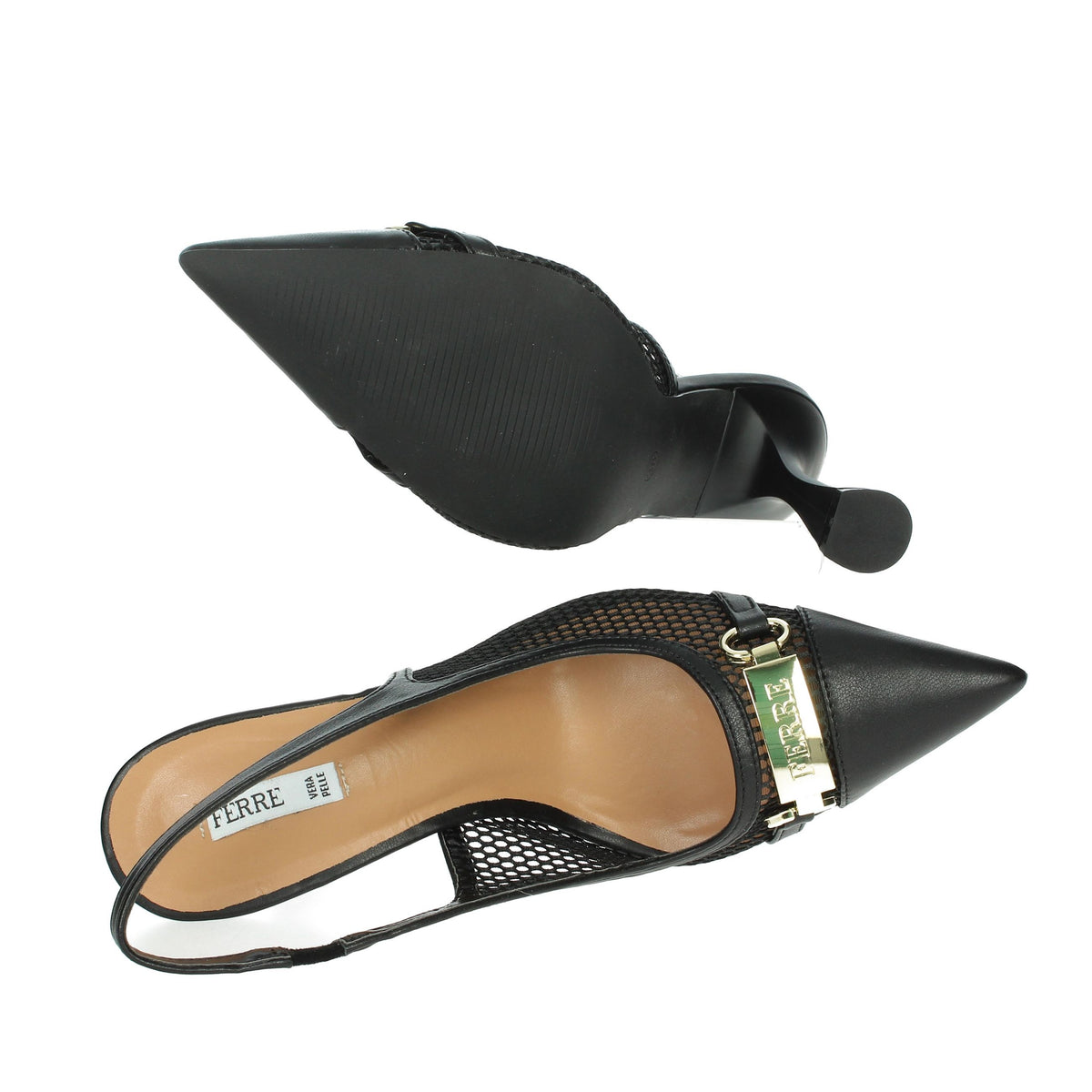 FERRE' Donna Slingback F-361 Nero