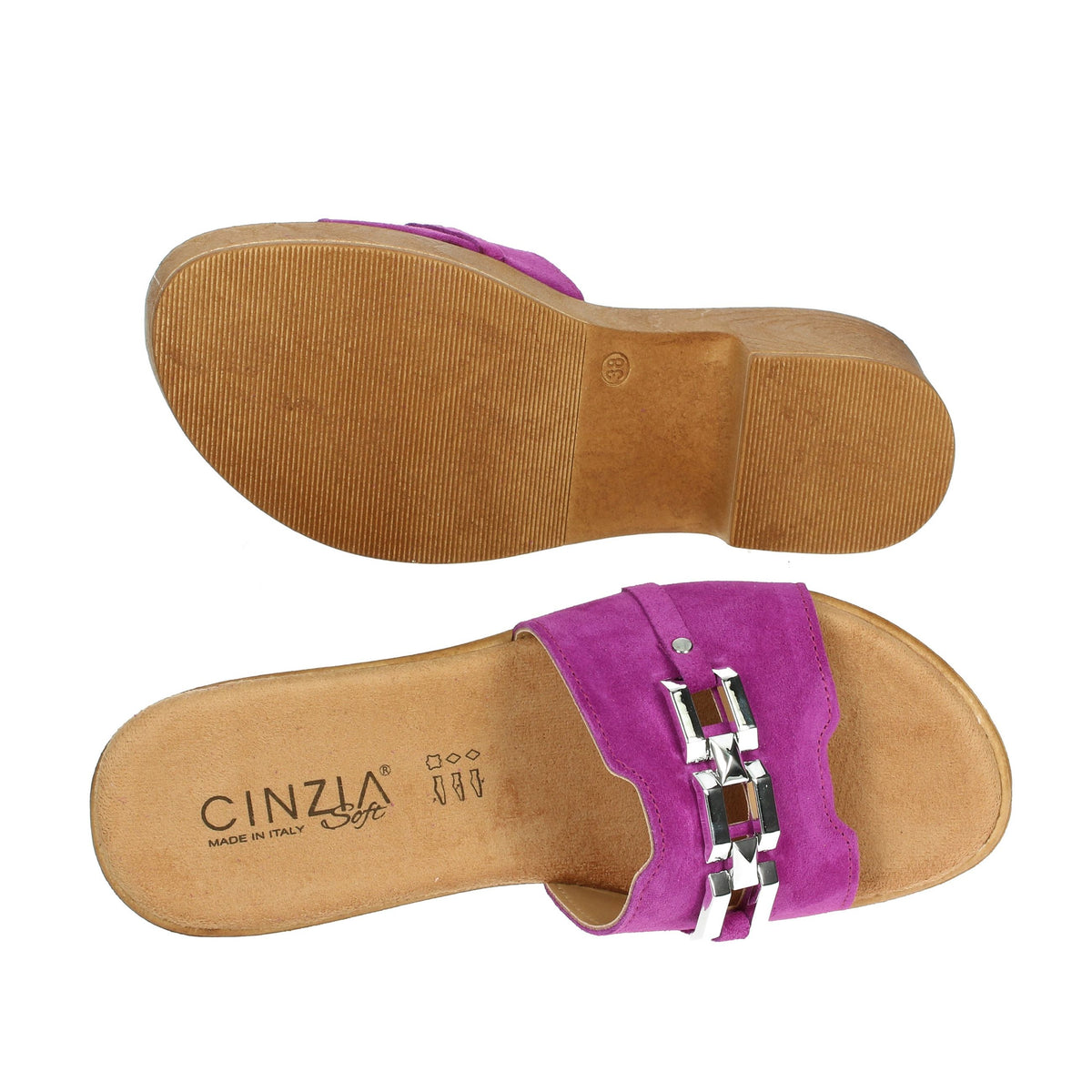 CINZIA SOFT Donna Ciabatte con tacco NG8977 Fucsia