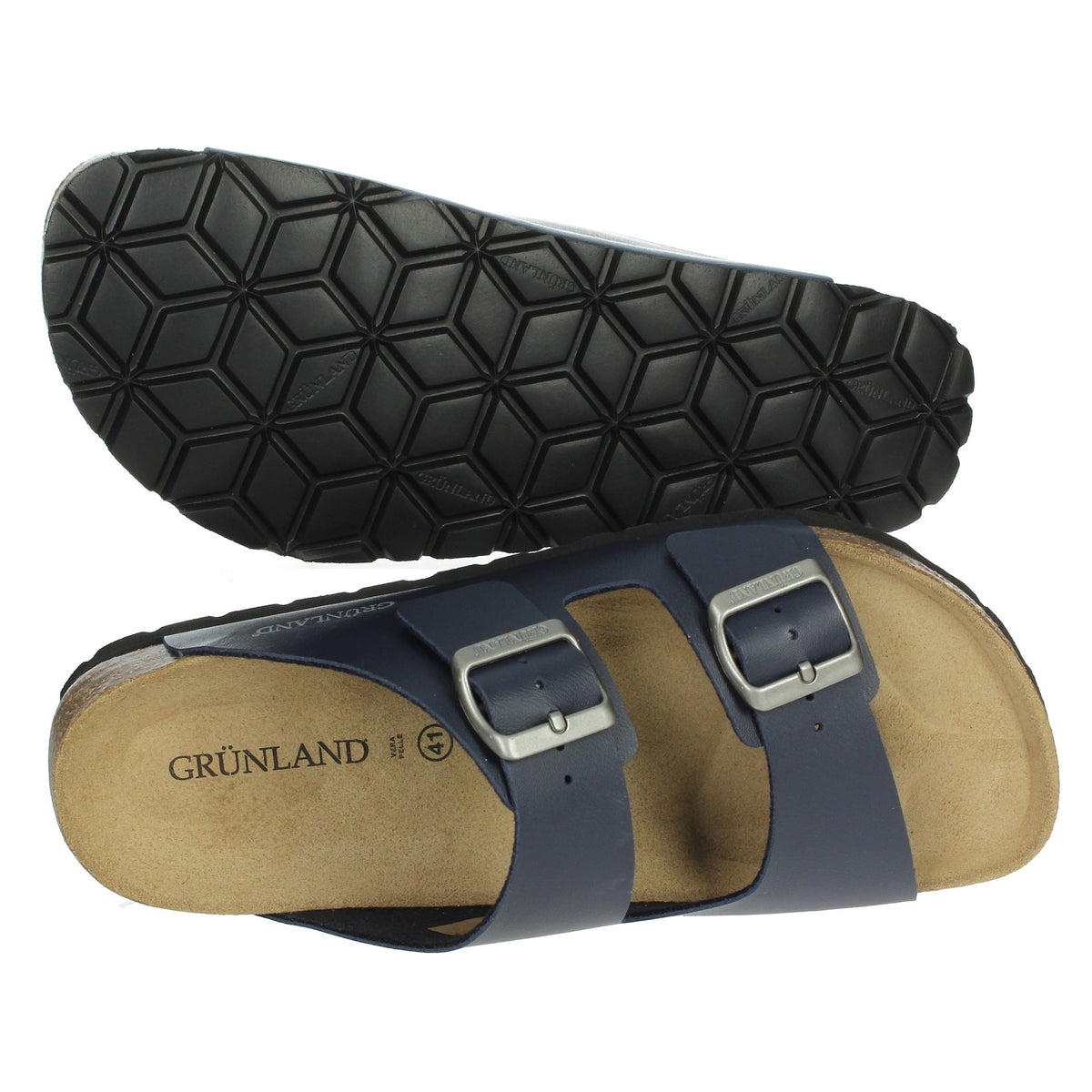 GRUNLAND Uomo Ciabatte basse CB3013-40 Blu
