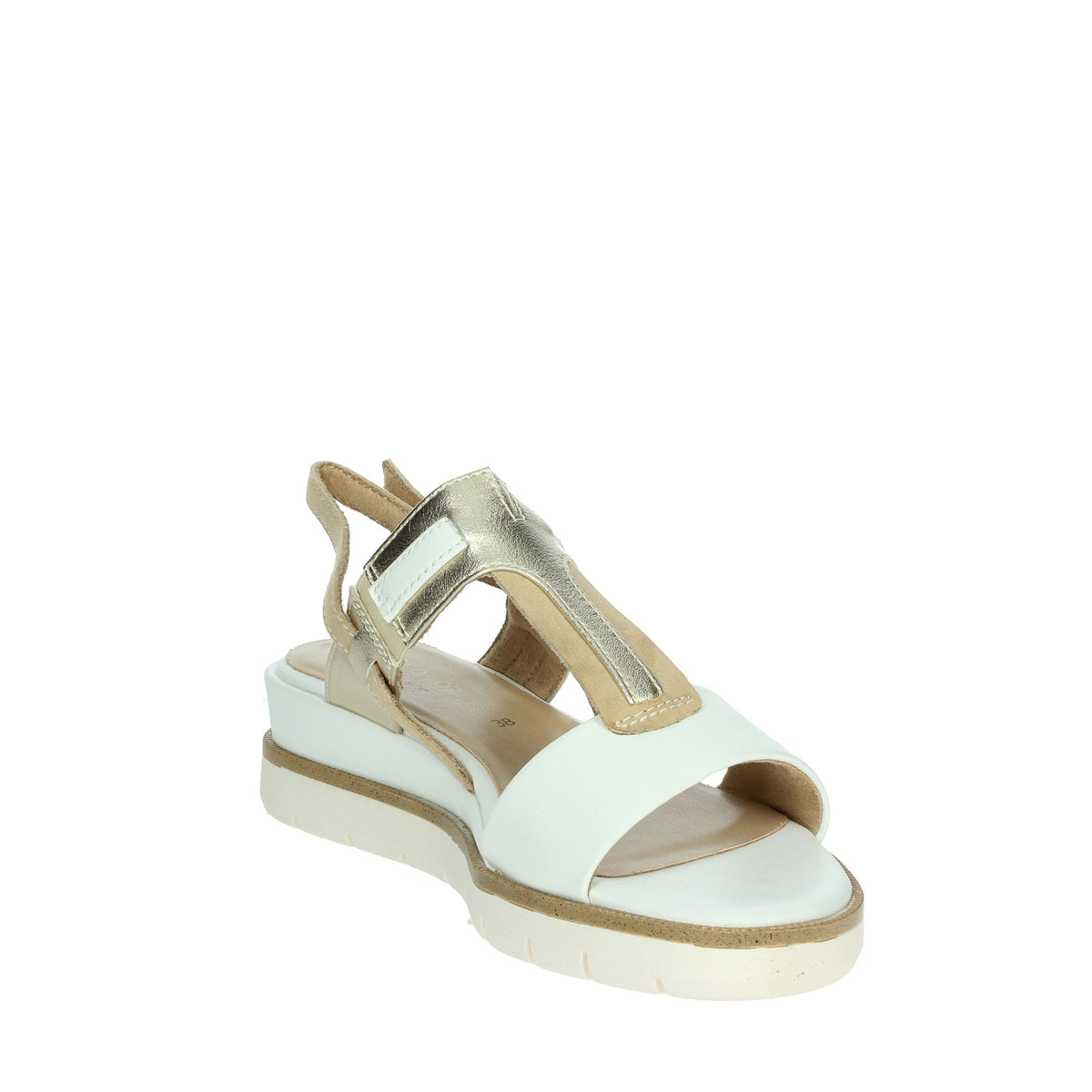 Marco Tozzi Donna Sandali con zeppa 2-28711-44 Bianco/Oro
