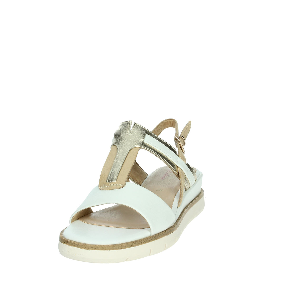 Marco Tozzi Donna Sandali con zeppa 2-28711-44 Bianco/Oro