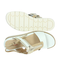 Marco Tozzi Donna Sandali con zeppa 2-28711-44 Bianco/Oro
