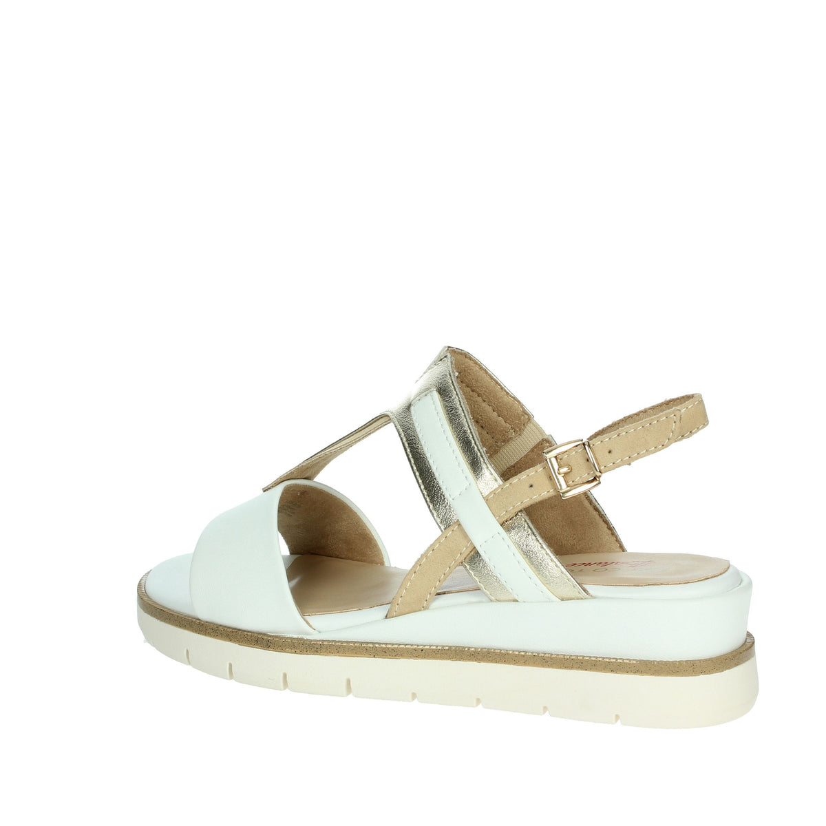 Marco Tozzi Donna Sandali con zeppa 2-28711-44 Bianco/Oro
