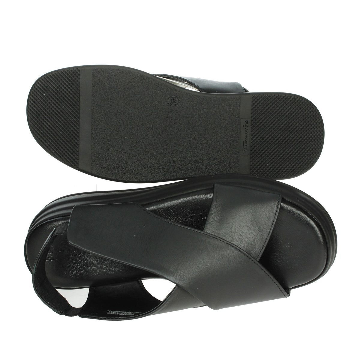 Tamaris Donna Sandali con zeppa 1-28303-44 Nero