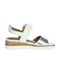 Tamaris Donna Sandali con zeppa 1-28206-42 Bianco/Argento
