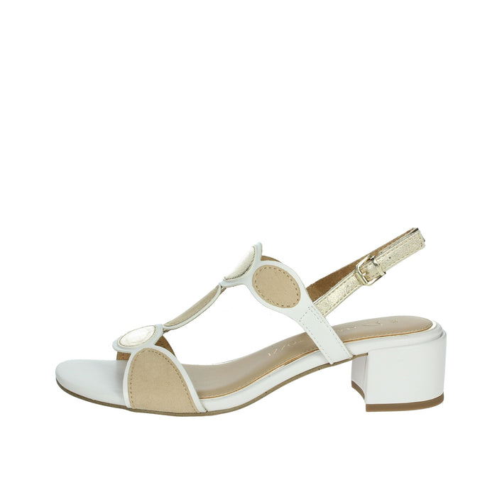 Marco Tozzi Donna Sandali con tacco 2-28231-44 Bianco/Oro