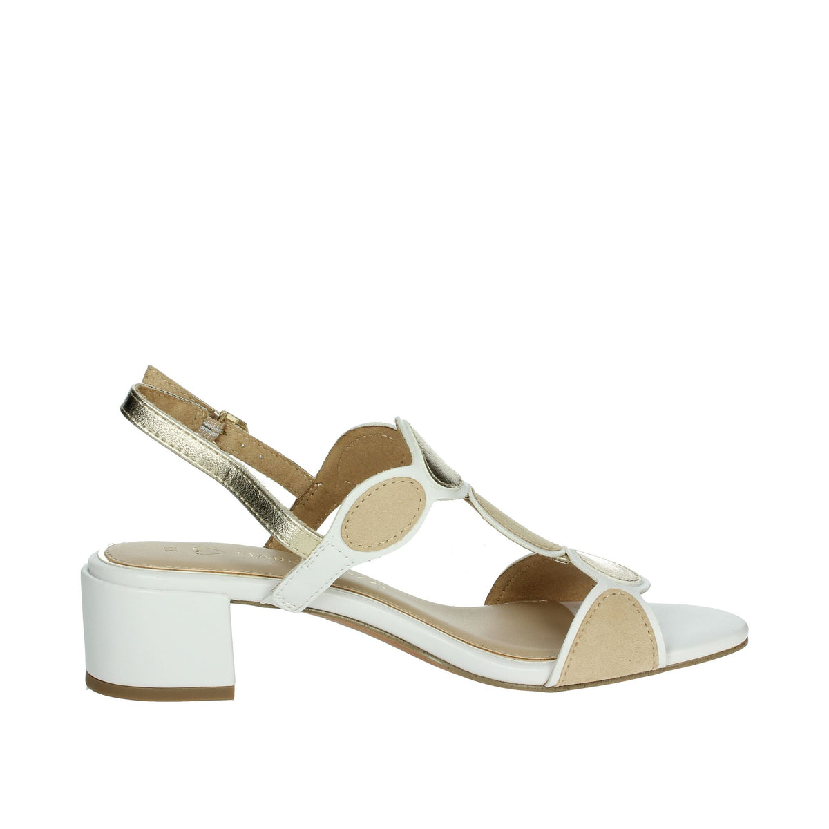 Marco Tozzi Donna Sandali con tacco 2-28231-44 Bianco/Oro