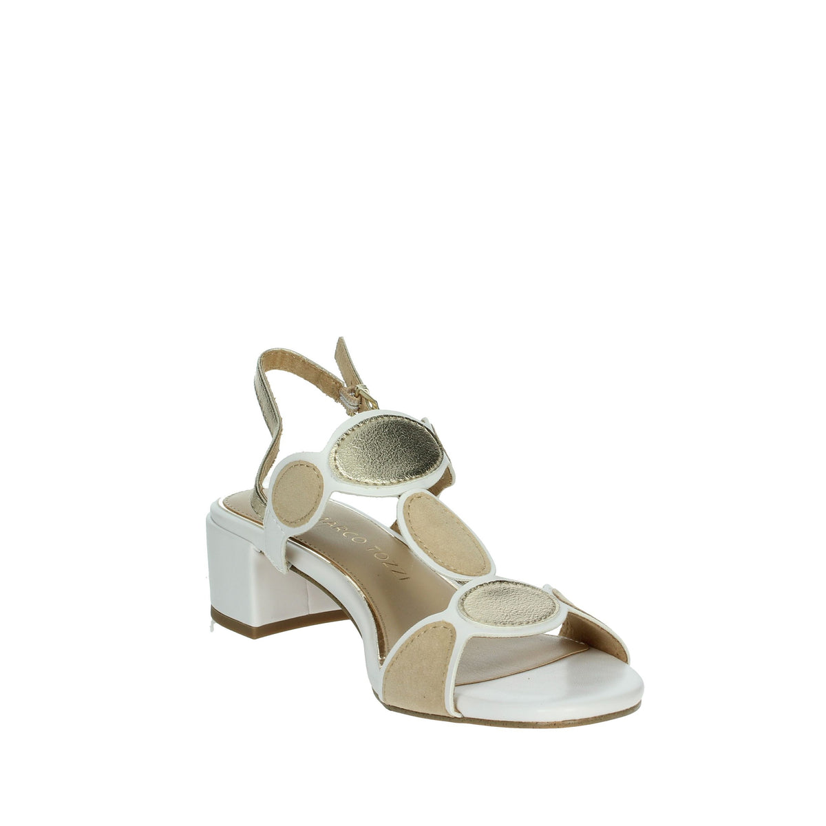 Marco Tozzi Donna Sandali con tacco 2-28231-44 Bianco/Oro