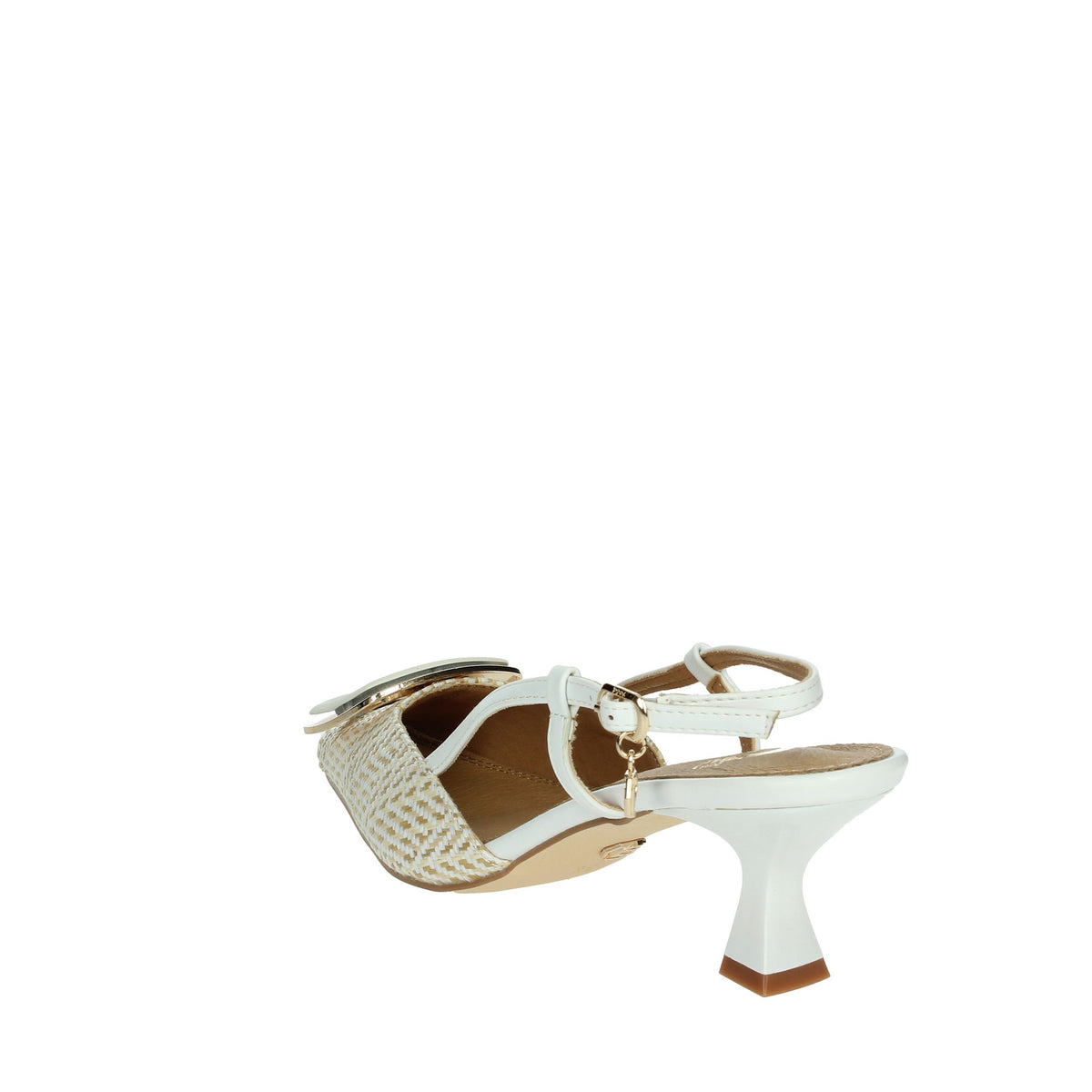 GOLD & GOLD Donna Slingback GP827 Bianco/Beige