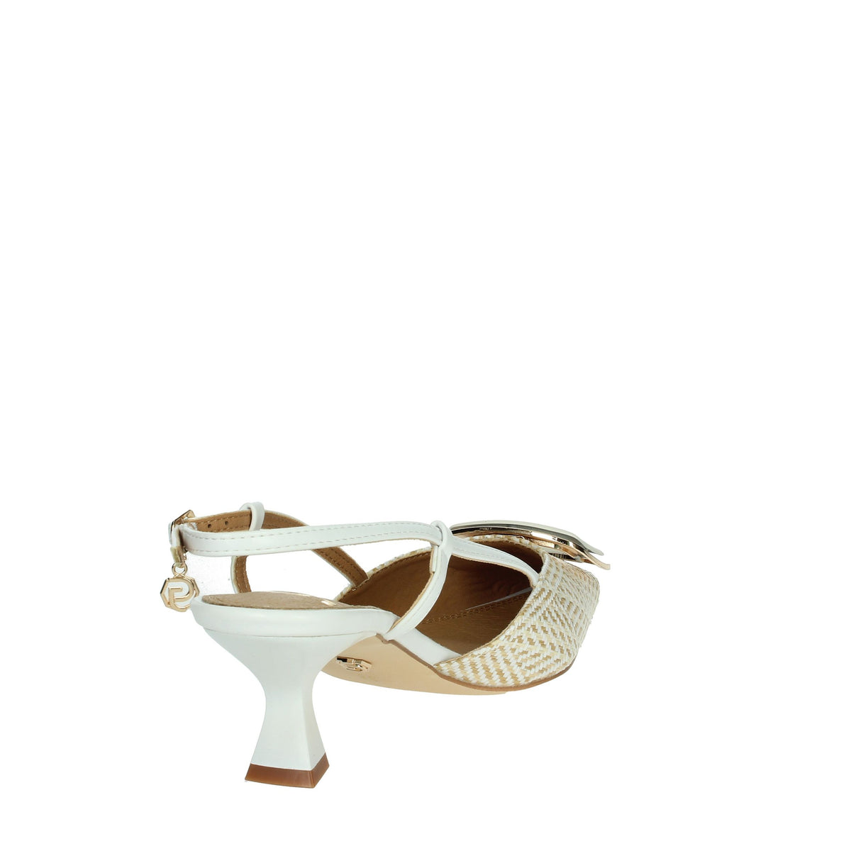 GOLD & GOLD Donna Slingback GP827 Bianco/Beige