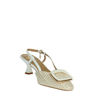 GOLD & GOLD Donna Slingback GP827 Bianco/Beige