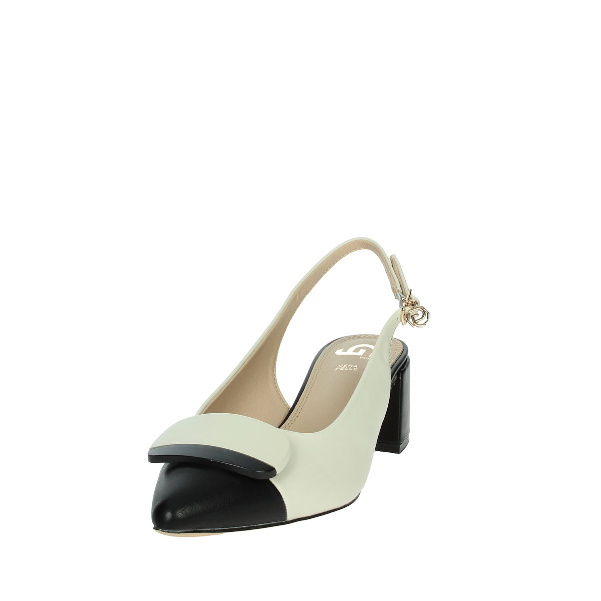 GOLD & GOLD Donna Slingback GD269 Nero/Beige