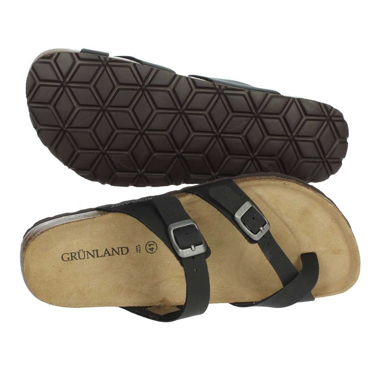 GRUNLAND Uomo Infradito CB1561-40 Nero