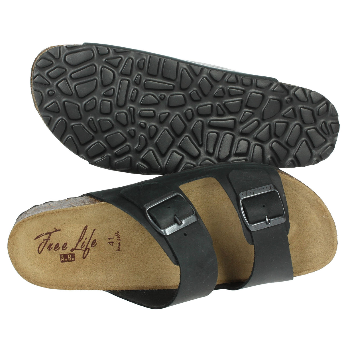 FREE LIFE Uomo Ciabatte basse 1758UFL Nero