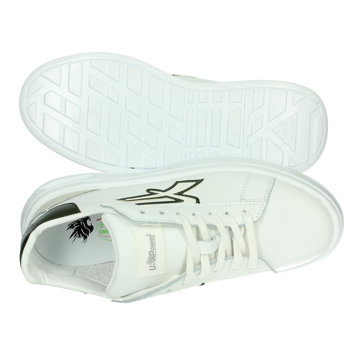 U Power Uomo Sneakers bassa UB20059 Bianco/Verdone