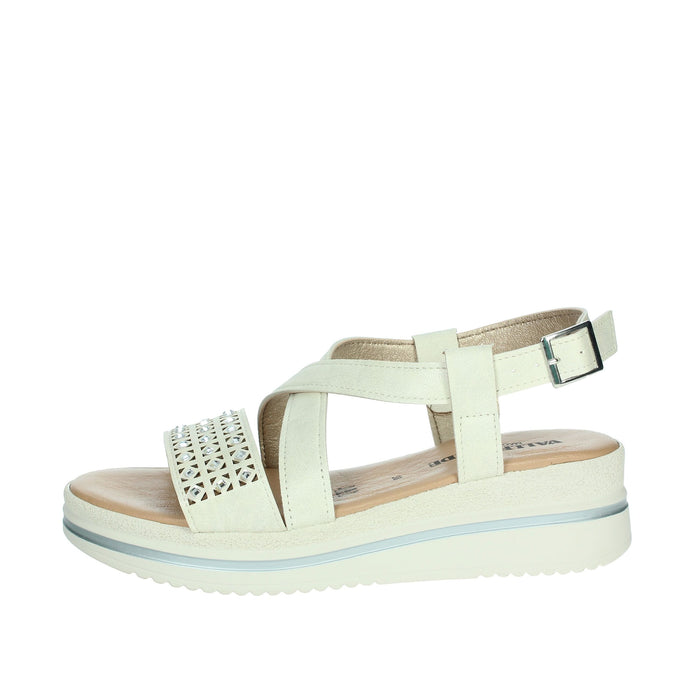 Valleverde Donna Sandali con zeppa V55101 Bianco