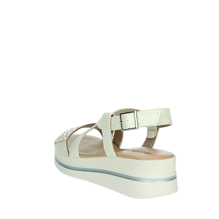 Valleverde Donna Sandali con zeppa V55101 Bianco