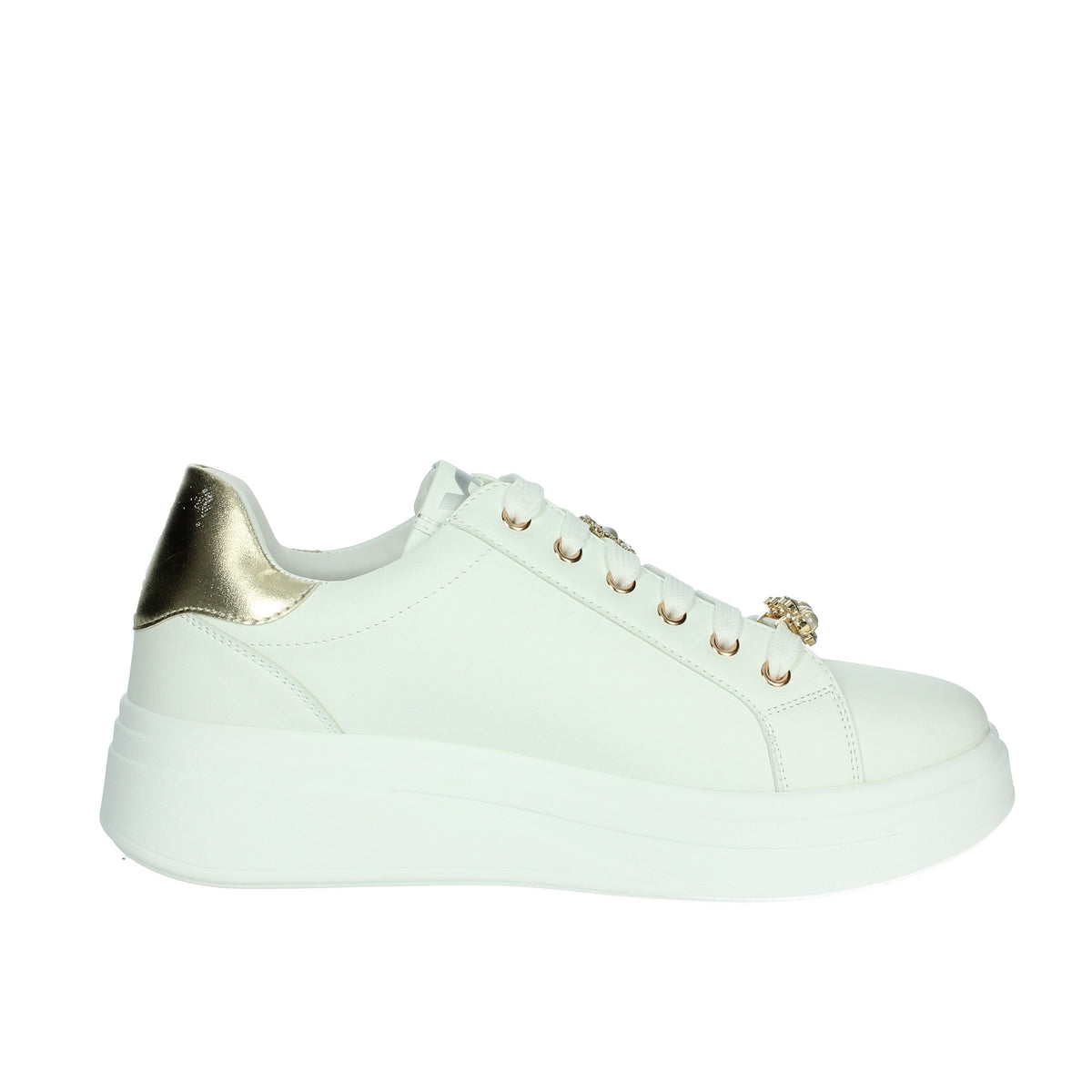 Valleverde Donna Sneakers bassa 35103 Bianco/Oro