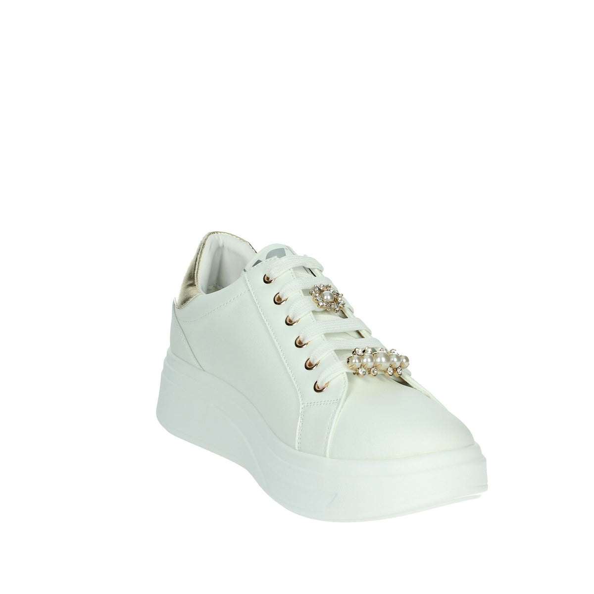 Valleverde Donna Sneakers bassa 35103 Bianco/Oro