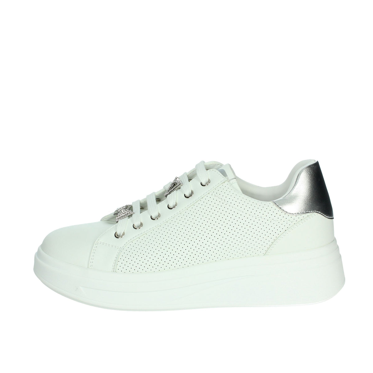 Valleverde Donna Sneakers bassa 35102 Bianco/Argento