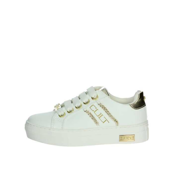Cult Bambine e ragazze Sneakers bassa T-162 Bianco/Oro