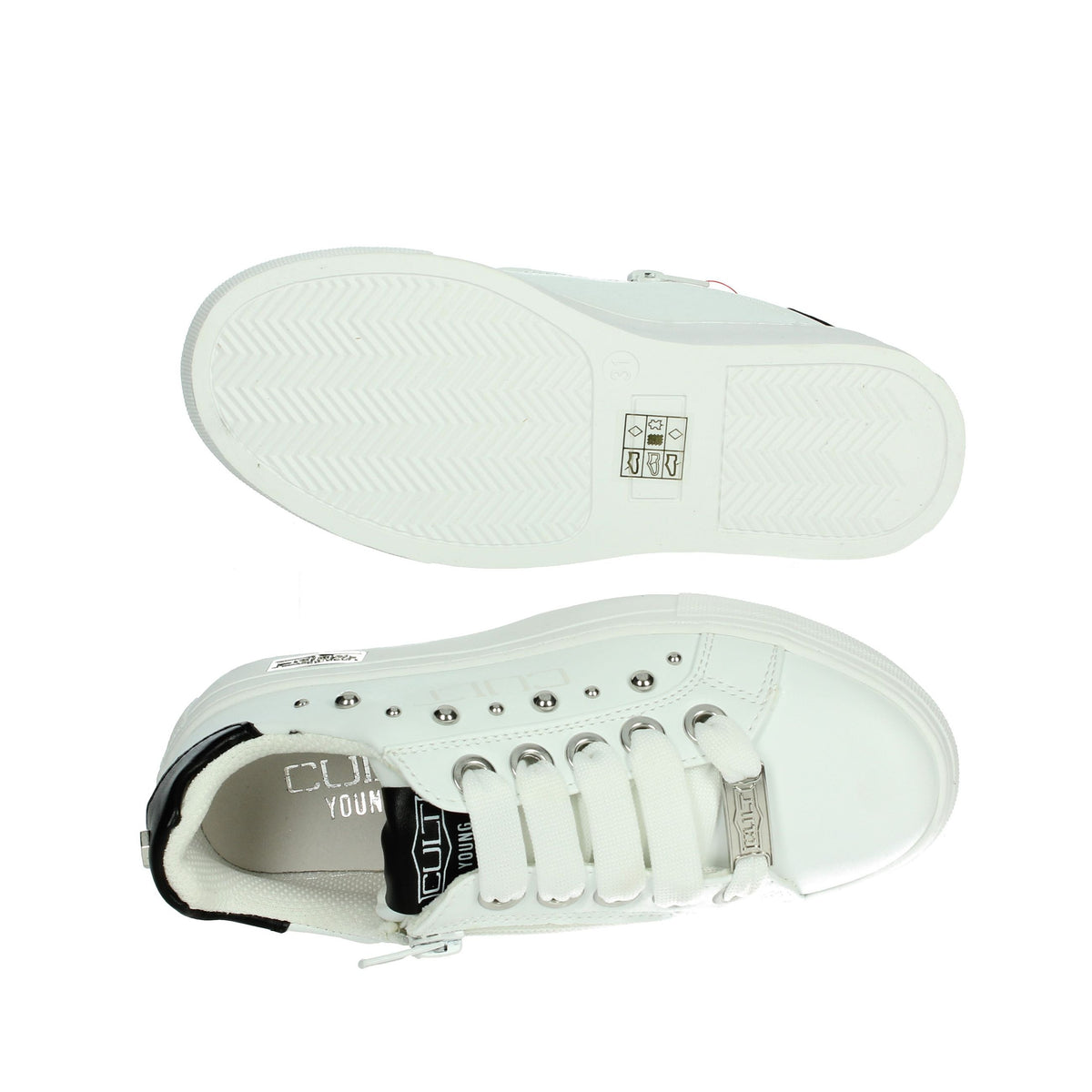 Cult Bambine e ragazze Sneakers bassa T-164 Bianco/Nero