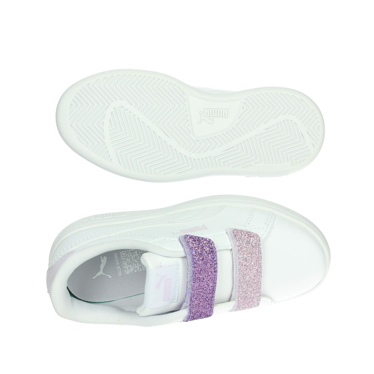 Puma Bambine e ragazze Sneakers bassa 395609 Bianco/Viola