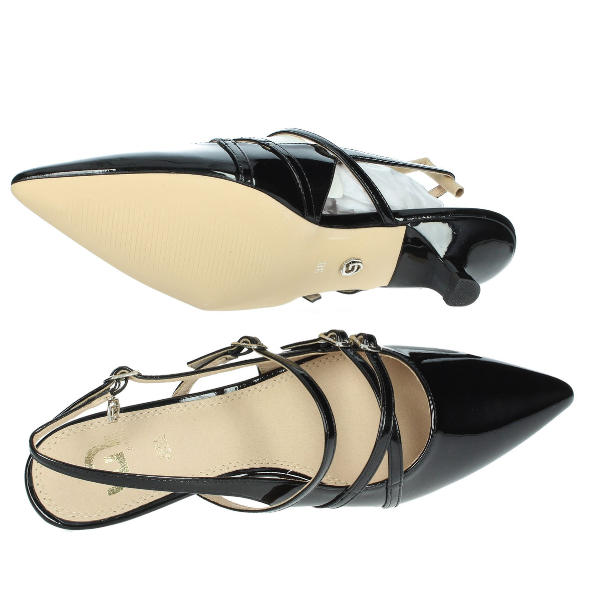 GOLD & GOLD Donna Slingback G018 Nero