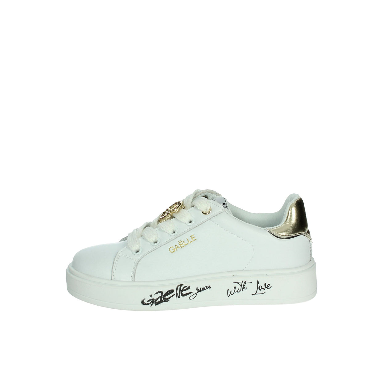 GAELLE PARIS Bambine e ragazze Sneakers bassa GS0037L Bianco/Oro