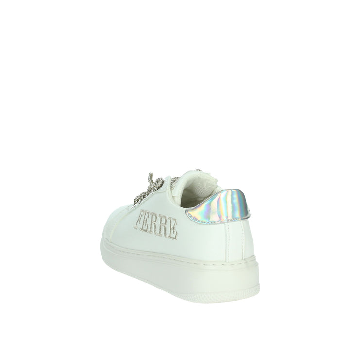 FERRE' Bambine e ragazze Sneakers bassa FB-070 Bianco/Argento