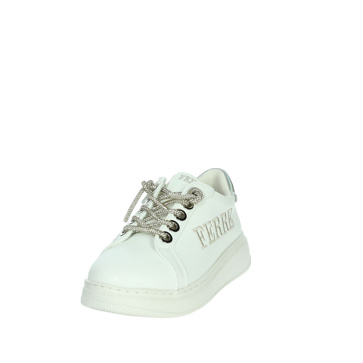 FERRE' Bambine e ragazze Sneakers bassa FB-070 Bianco/Argento
