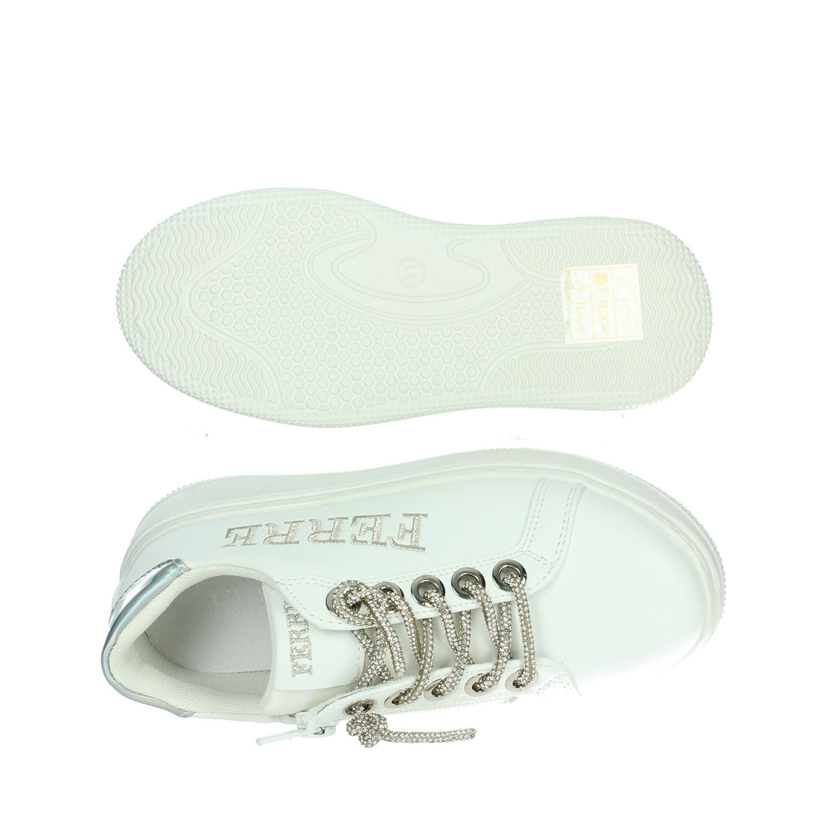 FERRE' Bambine e ragazze Sneakers bassa FB-070 Bianco/Argento