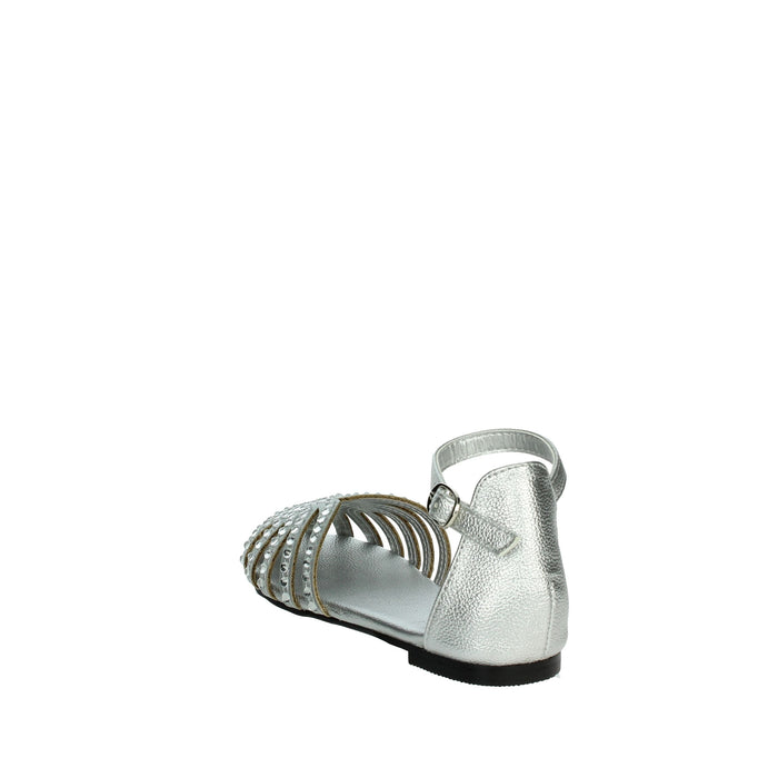 ASSO Bambine e ragazze Sandali bassi AG-17300 Argento