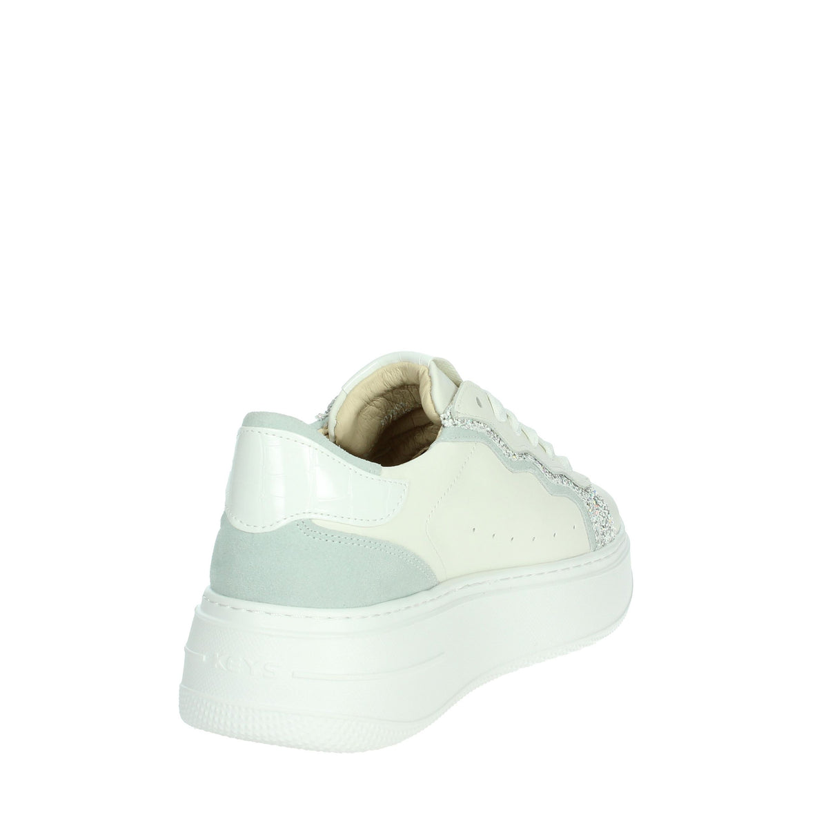 KEYS Donna Sneakers bassa K-10523 Bianco/Celeste
