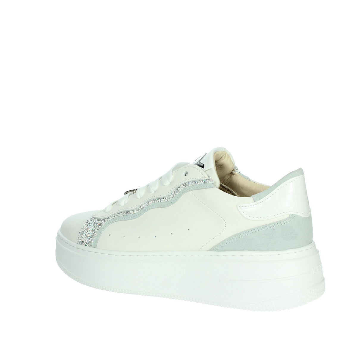 KEYS Donna Sneakers bassa K-10523 Bianco/Celeste