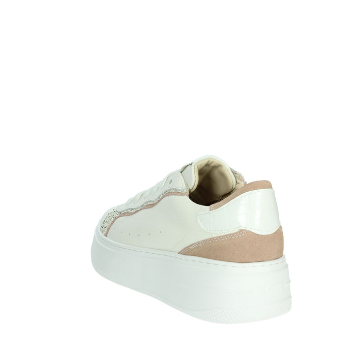 KEYS Donna Sneakers bassa K-10523 Bianco/Rosa