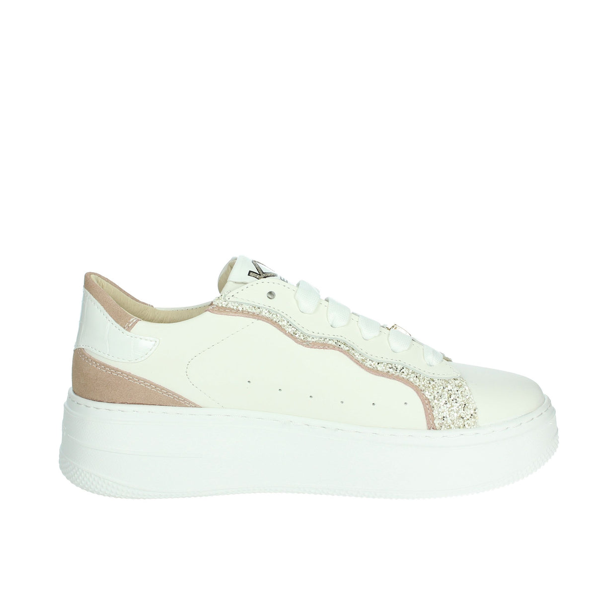 KEYS Donna Sneakers bassa K-10523 Bianco/Rosa