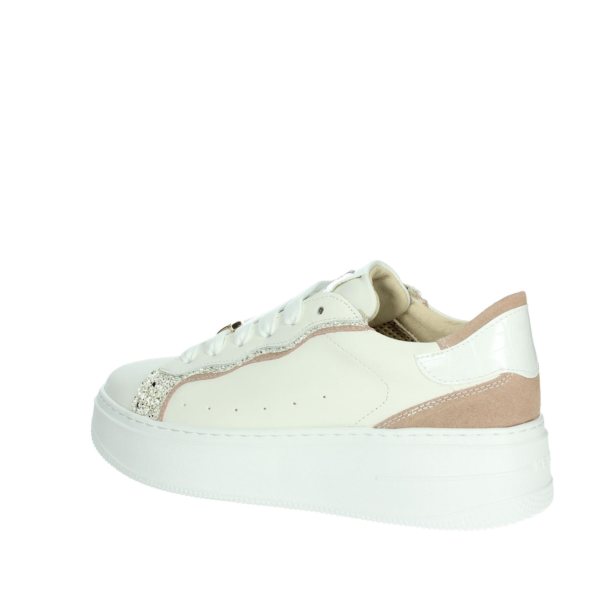 KEYS Donna Sneakers bassa K-10523 Bianco/Rosa