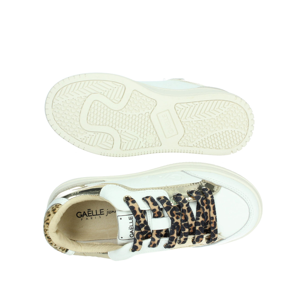 GAELLE PARIS Bambine e ragazze Sneakers bassa GS0048L Bianco/Oro
